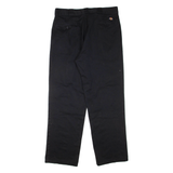 DICKIES Mens Trousers Black Regular Straight W36 L32