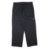 DICKIES Mens Trousers Black Loose Straight W36 L30