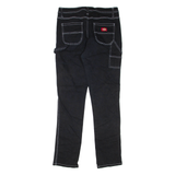 DICKIES Womens Trousers Black Regular Tapered W30 L32