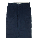 DICKIES Cargo Mens Trousers Blue Relaxed Straight W38 L30