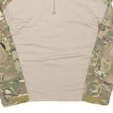 Camo Mens Sweatshirt Green 1/4 Zip S