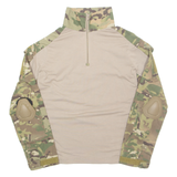 Camo Mens Sweatshirt Green 1/4 Zip S