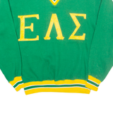 RUSSELL ATHLETIC Fraternity Mens Sweatshirt Green V-Neck USA S