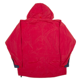 TIMBERLAND Mens Jacket Red Nylon Hooded XL