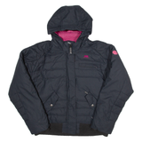 HELLY HANSEN Down Insulated Womens Puffer Jacket Black Nylon Hooded L