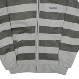 BENCH Mens Jacket Grey Striped XL