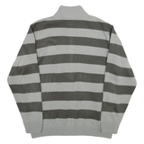 BENCH Mens Jacket Grey Striped XL