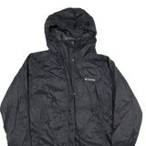 COLUMBIA Mesh Lined Womens Jacket Black Nylon Hooded XL