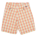 CHAPS Mens Chino Shorts Orange 90s Check M W33