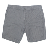 CALVIN KLEIN Mens Chino Shorts Black Pinstripe XL W40