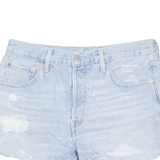 LEVI'S Cut Off 501 Premium E Womens Denim Shorts Blue M W32