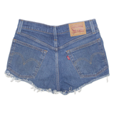 LEVI'S Cut Off 501 Womens Denim Shorts Blue S W27