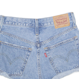 LEVI'S Cut Off Distressed 501 Womens Denim Shorts Blue XXS W25