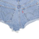 LEVI'S Cut Off Distressed 501 Womens Denim Shorts Blue XXS W25