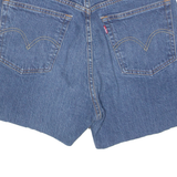 LEVI'S Cut Off 501 Premium E Womens Denim Shorts Blue S W26