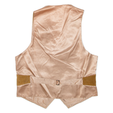 GUSTO Mens Blazer Waistcoat Brown Leather Suede L