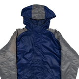 NIKE Mens Jacket Grey Nylon Hooded L