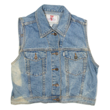 LEVI'S Womens Denim Gilet Blue L