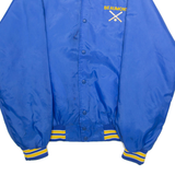 HARTWELL SPORTS Mens Varsity Jacket Blue Nylon USA M
