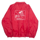 AUBURAM Mens Coach Jacket Red Nylon L