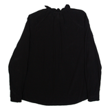HOBBS LONDON Womens Oversized Blouse Black V-Neck Long Sleeve UK 8