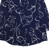 PHASE EIGHT Womens Printed Blouse Blue Long Sleeve Floral UK 12