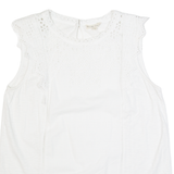PHASE EIGHT Womens Vest White Sleeveless UK 12