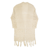 HOLLISTER Cardigan Womens Kimono Top Cream 3/4 Sleeve S