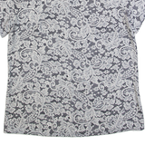 DKNY Womens Printed Top Black Paisley M