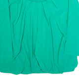 REISS Bubble Hem Womens Blouse Green Long Sleeve UK 8