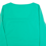 REISS Bubble Hem Womens Blouse Green Long Sleeve UK 8