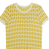 HOBBS LONDON Cat Design Womens Printed Top Gold S