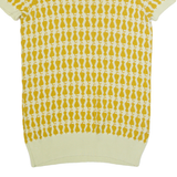 HOBBS LONDON Cat Design Womens Printed Top Gold S