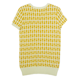 HOBBS LONDON Cat Design Womens Printed Top Gold S