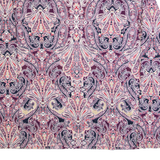 CROFT & BARROW Womens Printed Top Purple V-Neck Long Sleeve Paisley L