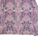 CROFT & BARROW Womens Printed Top Purple V-Neck Long Sleeve Paisley L