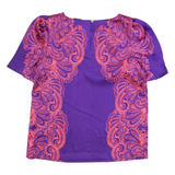 JUICY COUTURE Womens Printed Top Purple Paisley XS