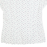 LAURA ASHLEY Womens Printed Shirt White Collared Polka Dot UK 12