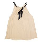 REISS Womens Vests Top Cream Sleeveless UK 10