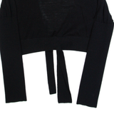 MONSOON Shawl Womens Top Black Long Sleeve Wool UK 12