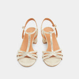Sandales Adelia Velours Lamin Platine