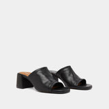 Mules Butterfly Cuir Noir