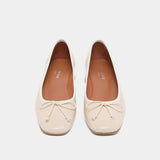 Ballerines Dybil Vernis Plisse Ecru