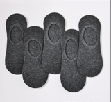 Anyfootwear 5 Pairs Size 5.5-10 Dark Grey Men Women Fashion Socks Cotton Long Crew Socks High Quality Office Business Sports Skateboard Knitted Casual