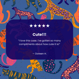 Electric Blue Jungle Cat iPhone 13 Mini Case