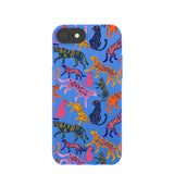 Electric Blue Jungle Cat iPhone 6/6s/7/8/SE Case
