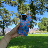 Electric Blue Jungle Cat iPhone 11 Case