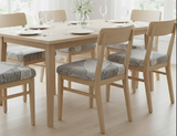 Anyseat White Simple Linear Pattern Print Chair Cover – Stretch Washable Removable Seat Cover for Dining & Kitchen
