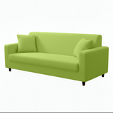 Anyhouz 3 Seater Sofa Cover Plain Apple Green Style and Protection For Living Room Sofa Chair Elastic Stretchable Slipcover