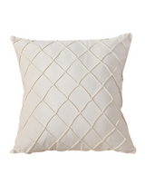 Anypillow White Diamond Lattice Embroidered Pillowcase Decorative Cushion Cover
